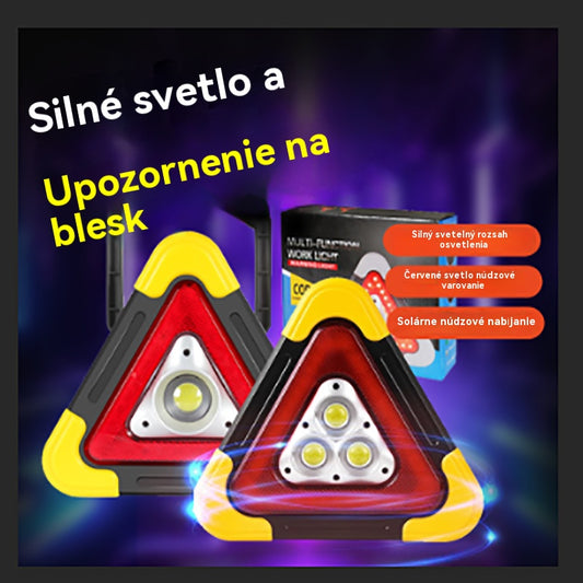 🔥Nový produkt 2025🔥Solární nouzové trojúhelníkové výstražné světlo tři v jednom