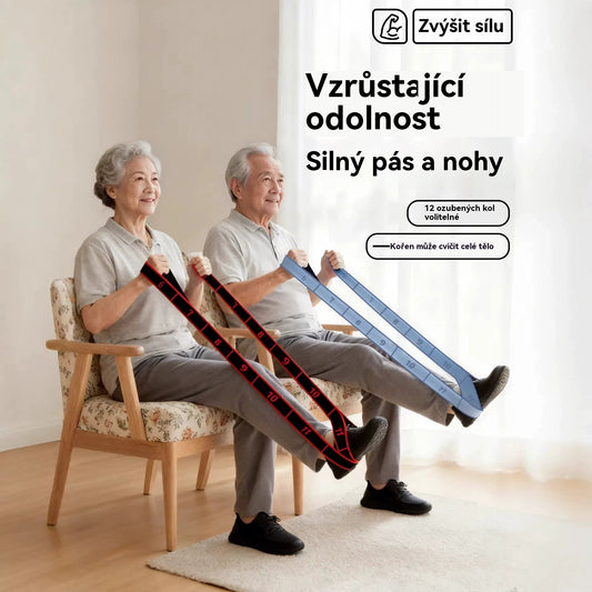 【Kupte 1 a získejte 1 zdarma】Odporová guma pro budování svalů, protahování nohou a elastická guma pro osoby středního a staršího věku.