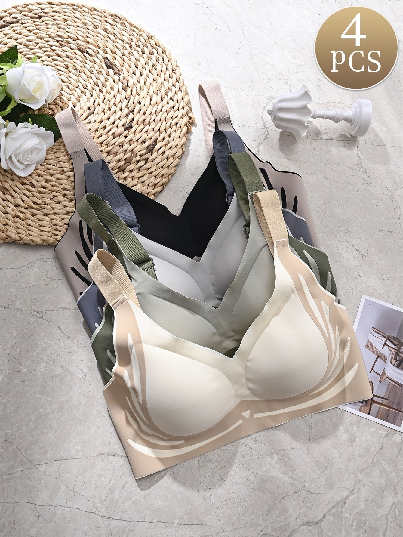 😍【Balení po 2】Bezdrátová podprsenka pro ženy, jednodílná❤️【40-85KG】