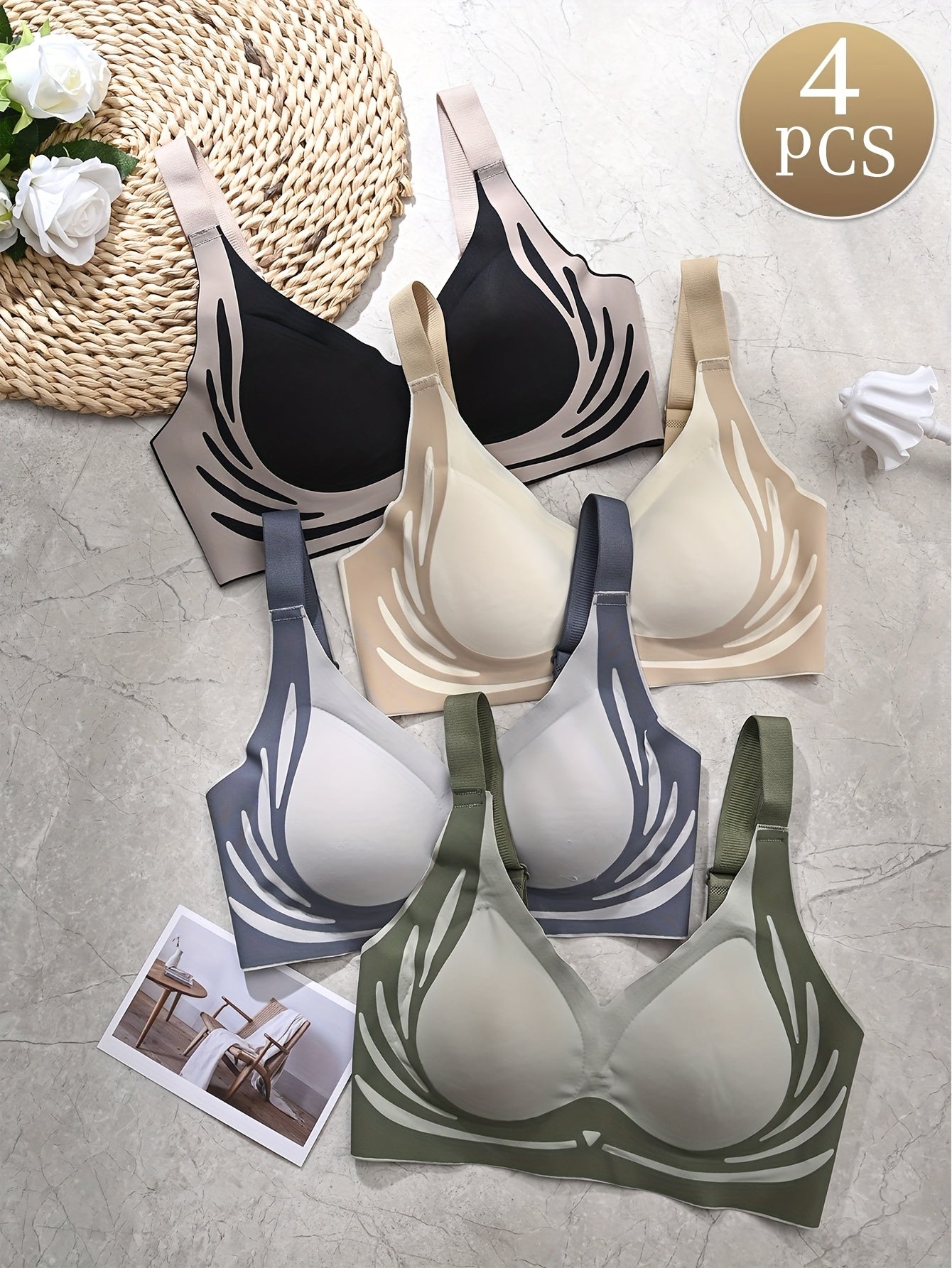 😍【Balení po 2】Bezdrátová podprsenka pro ženy, jednodílná❤️【40-85KG】