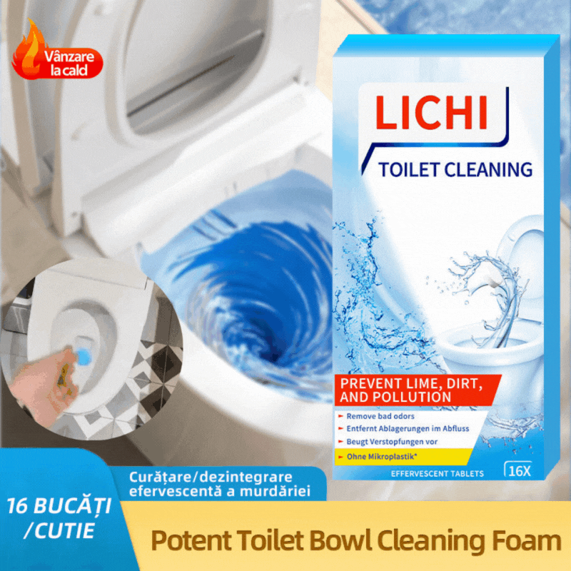 🌟【3 kusy】💦16 tablet v krabici, silná čisticí pěna na toalety