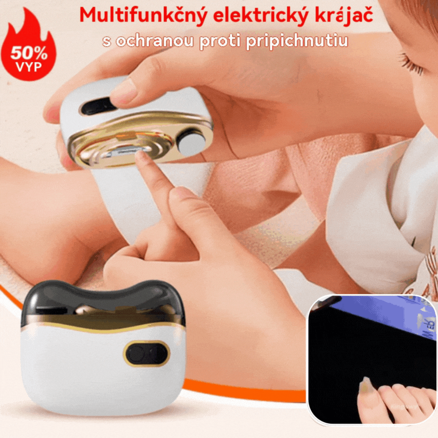 ✂️💅🔥 Multifunkční elektrický pilník na nehty, elektrické kleštičky na nehty s ochranou proti skřípnutí