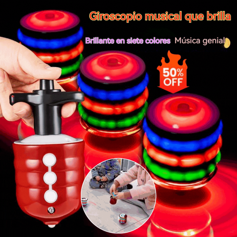 Poslední den! 50% sleva! 🔥Nejžhavější hračka roku 2025🎶🌈 Barevná, svítící, hudební káča