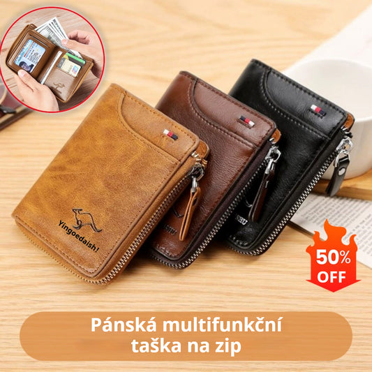 🔥 2025 Antimagnetická peněženka pro muže Velkokapacitní měkká kožená peněženka