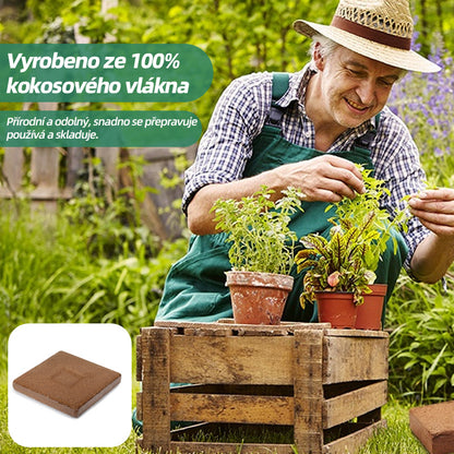 💥【3 položky】🌱🌱 Výživná kokosová cihlová půda